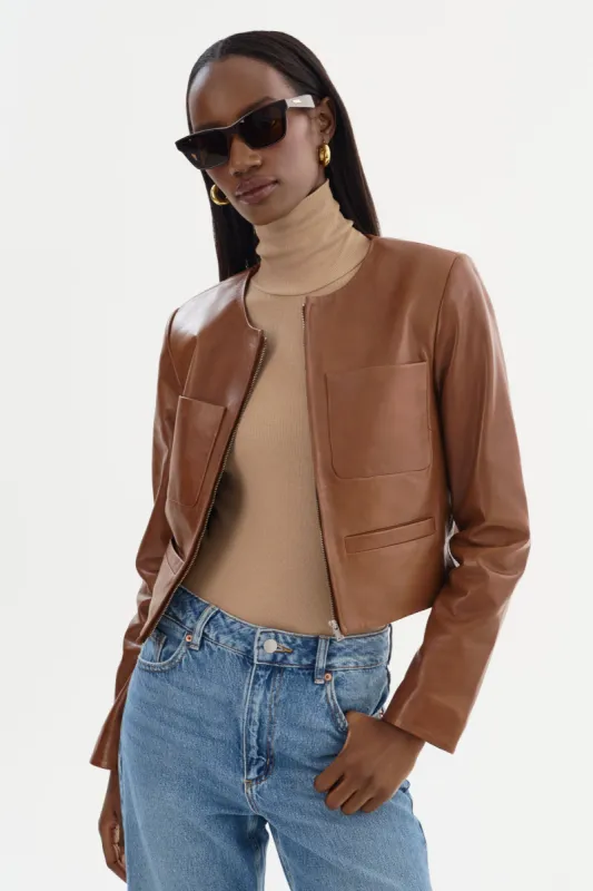 LINETTE | Leather Jacket sold by LAMARQUE