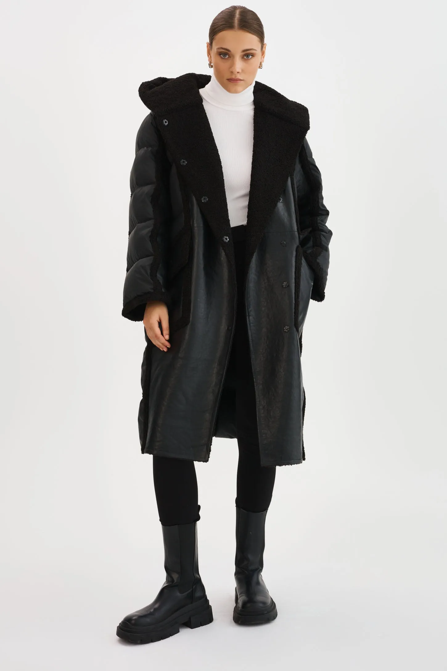 REXANA | Mixed Media Puffer Coat sold by LAMARQUE product image thumbnail 2