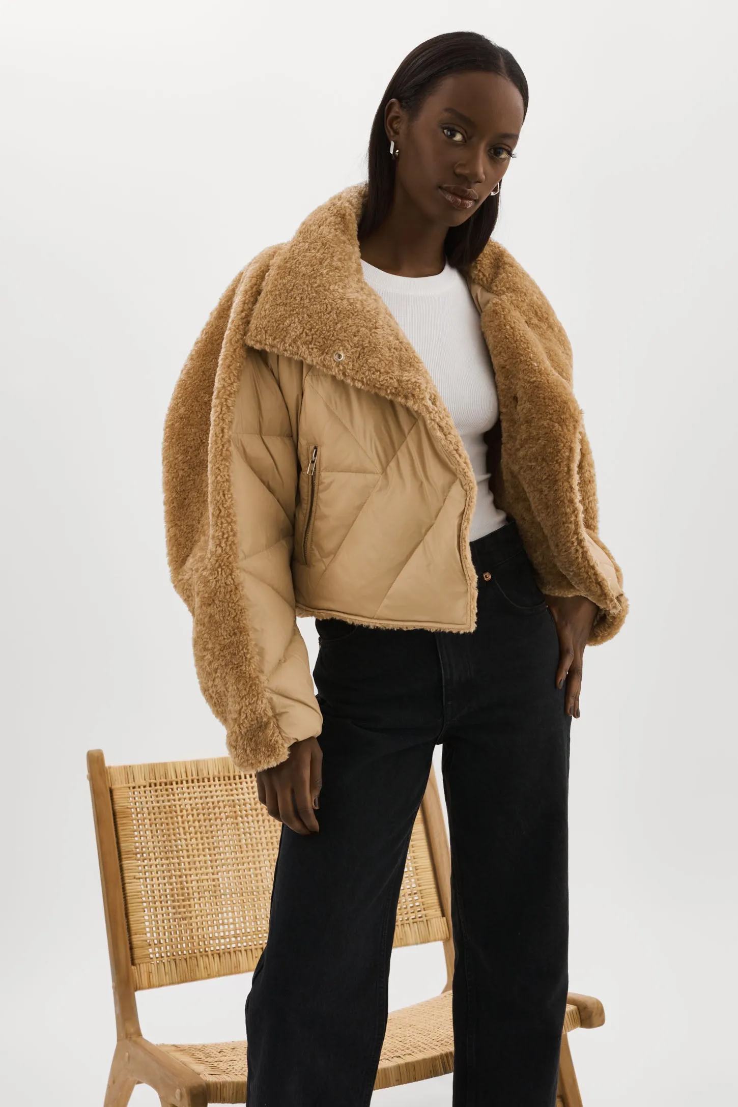 SHARON | Mixed Media Puffer Jacket sold by La Marque product image thumbnail 4