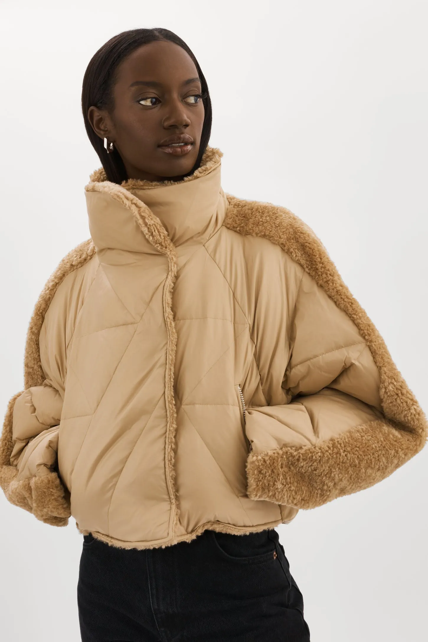 SHARON | Mixed Media Puffer Jacket sold by La Marque product image thumbnail 2