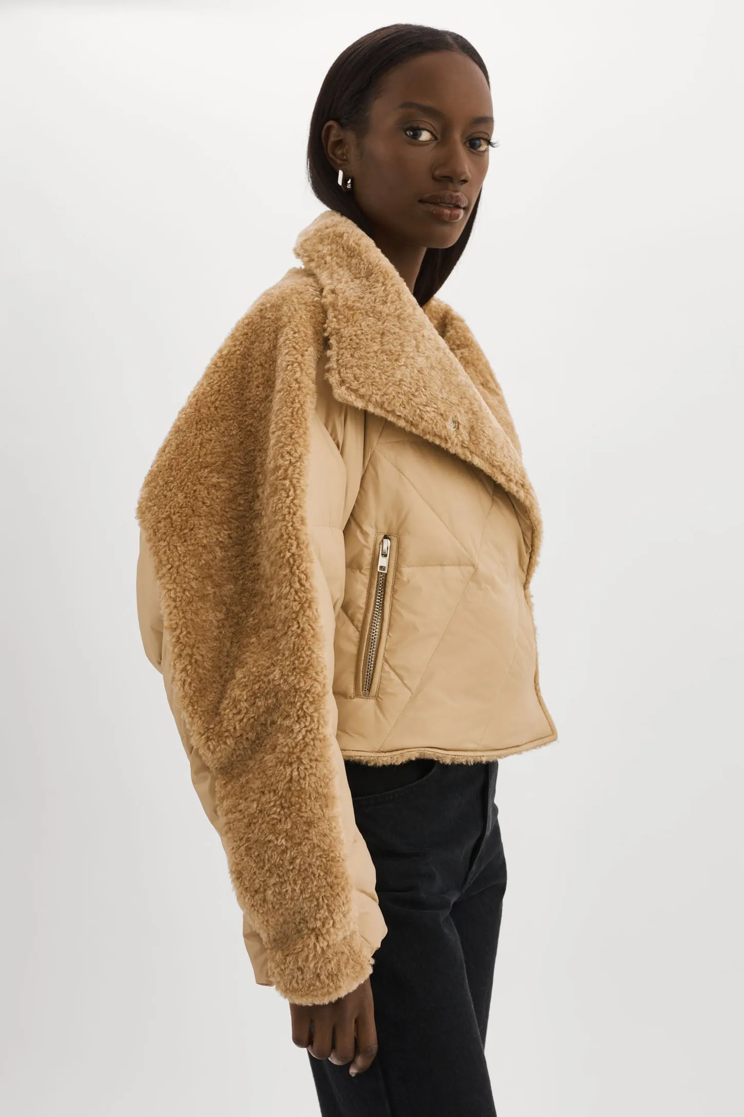 SHARON | Mixed Media Puffer Jacket sold by La Marque product image thumbnail 5