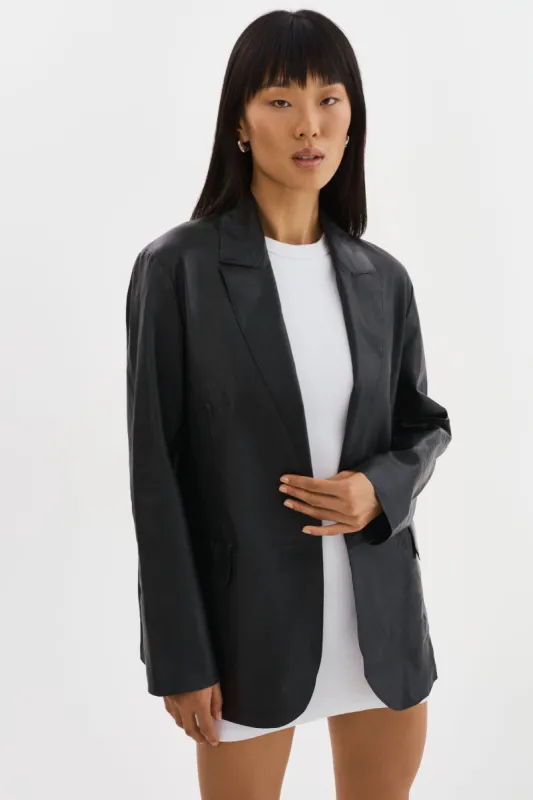 QUIRINA | Leather Blazer sold by La Marque