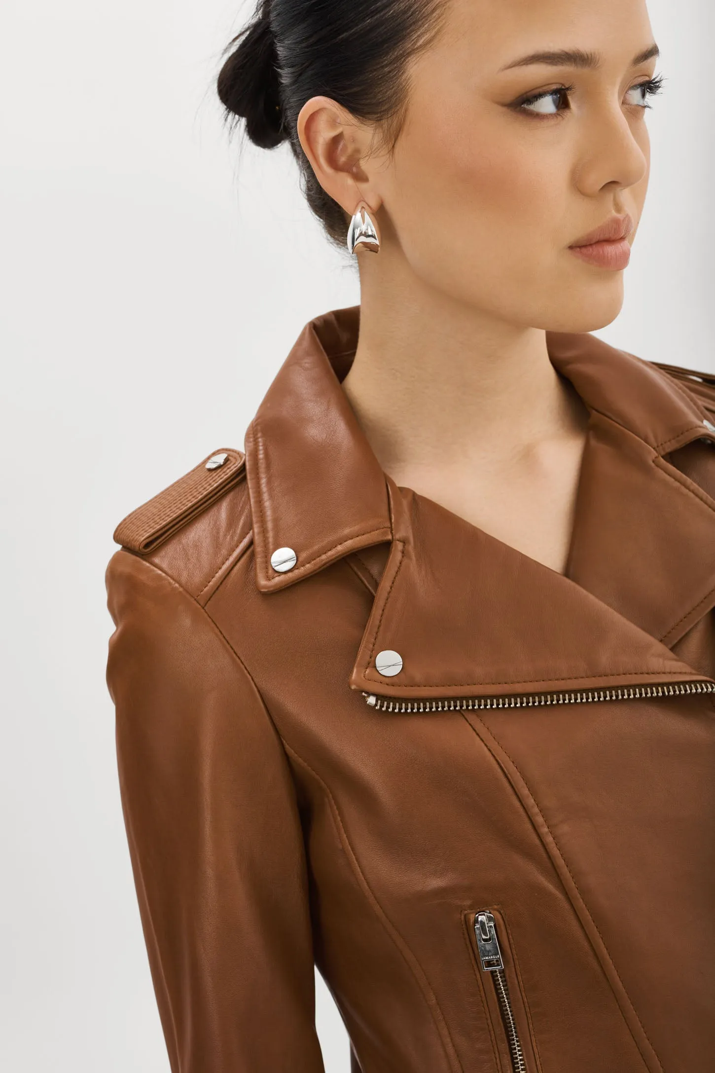 DONNA | Iconic Leather Biker Jacket sold by LAMARQUE product image thumbnail 5