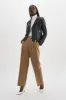 HARPER | Fitted Leather Biker Jacket sold by La Marque