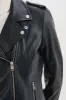 HARPER | Fitted Leather Biker Jacket sold by La Marque