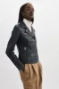 HARPER | Fitted Leather Biker Jacket sold by La Marque