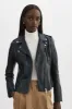 HARPER | Fitted Leather Biker Jacket sold by La Marque