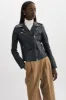 HARPER | Fitted Leather Biker Jacket sold by La Marque