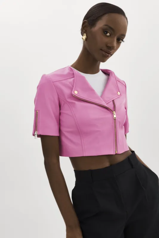 KIRSI | Cropped Biker Jacket made by LAMARQUE
