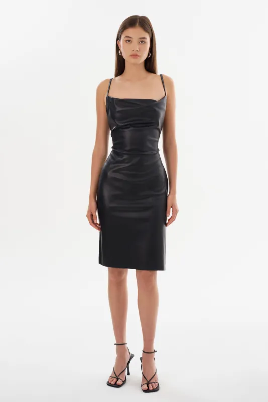 NITZA | Faux Leather Dress sold by LAMARQUE