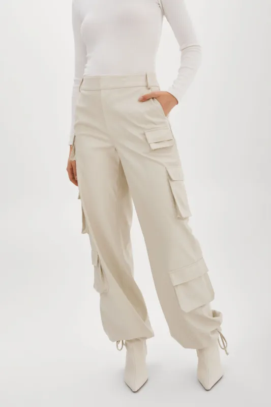 BOBBI SAMPLE | Faux Leather Cargo Pants sold by La Marque