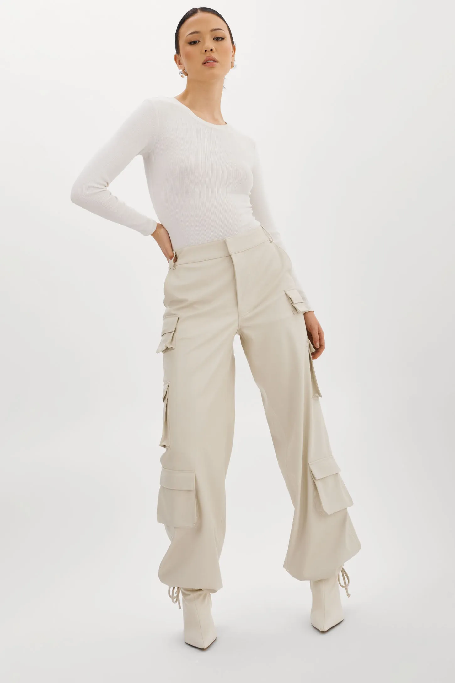 BOBBI SAMPLE | Faux Leather Cargo Pants sold by La Marque product image thumbnail 2