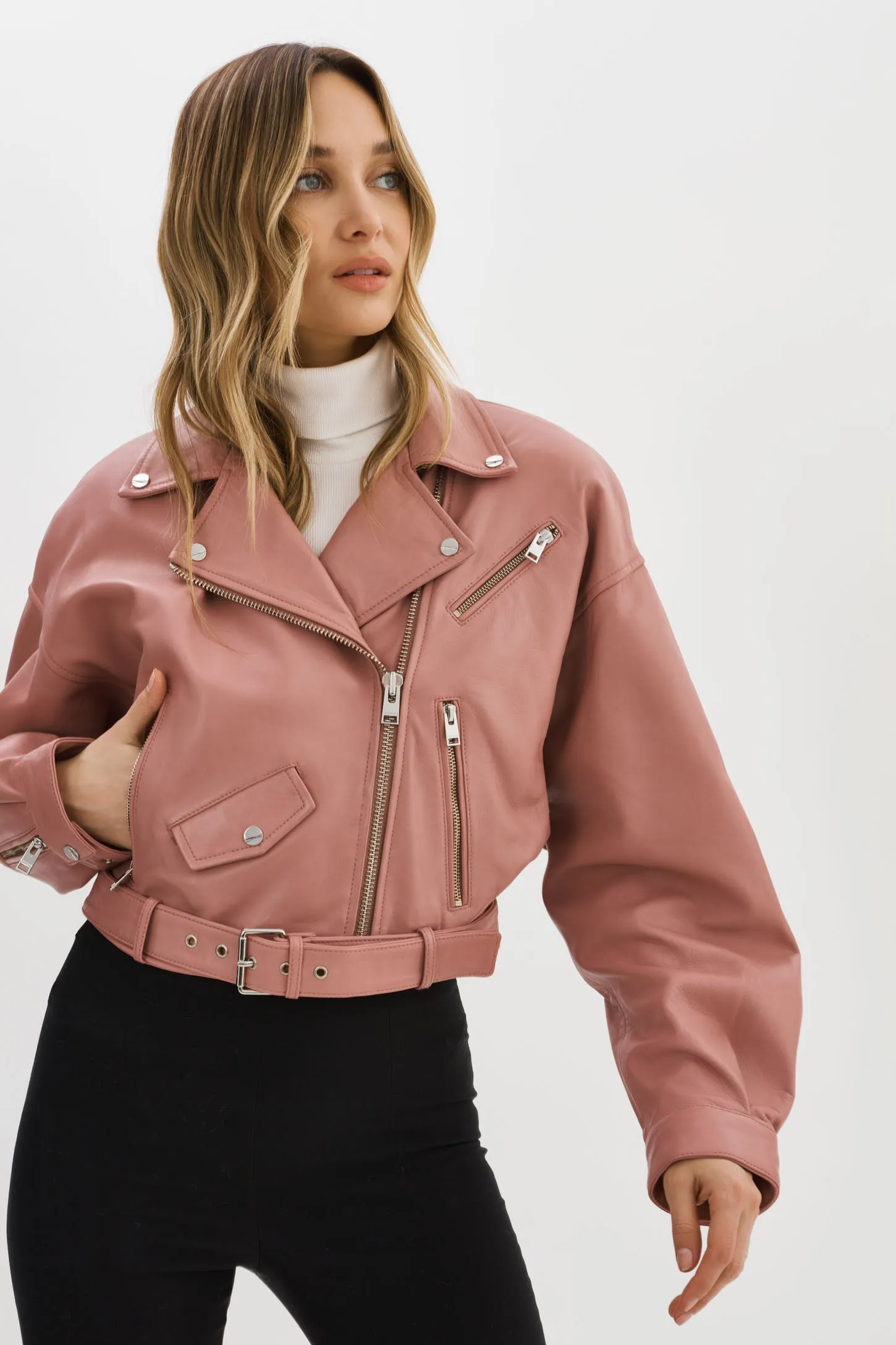 DYLAN | 80's Leather Biker Jacket sold by La Marque