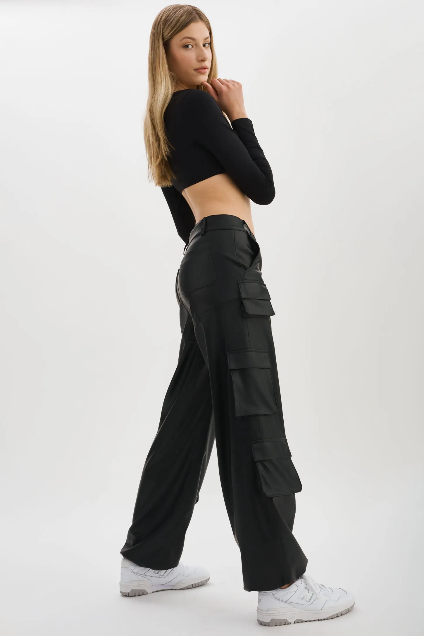 BOBBI | Faux Leather Cargo Pants sold by LAMARQUE product image thumbnail 5