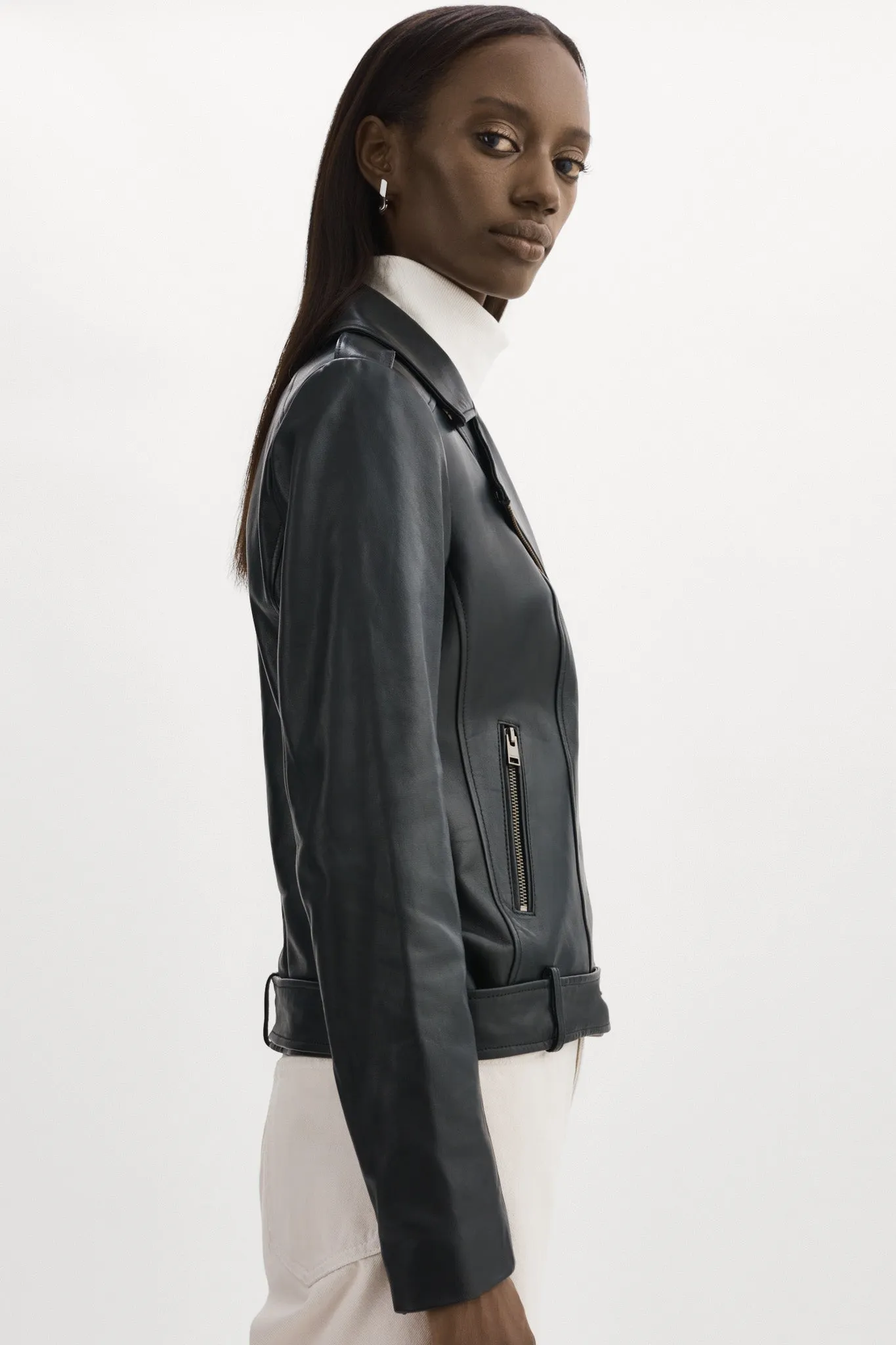 ELEKTRA | Leather Biker Jacket sold by La Marque product image thumbnail 4