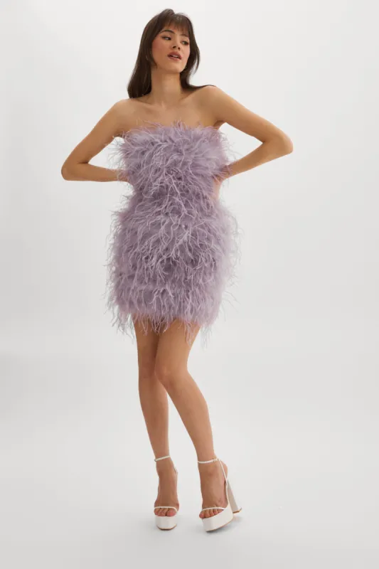 TRIANA | Feather Dress sold by LAMARQUE
