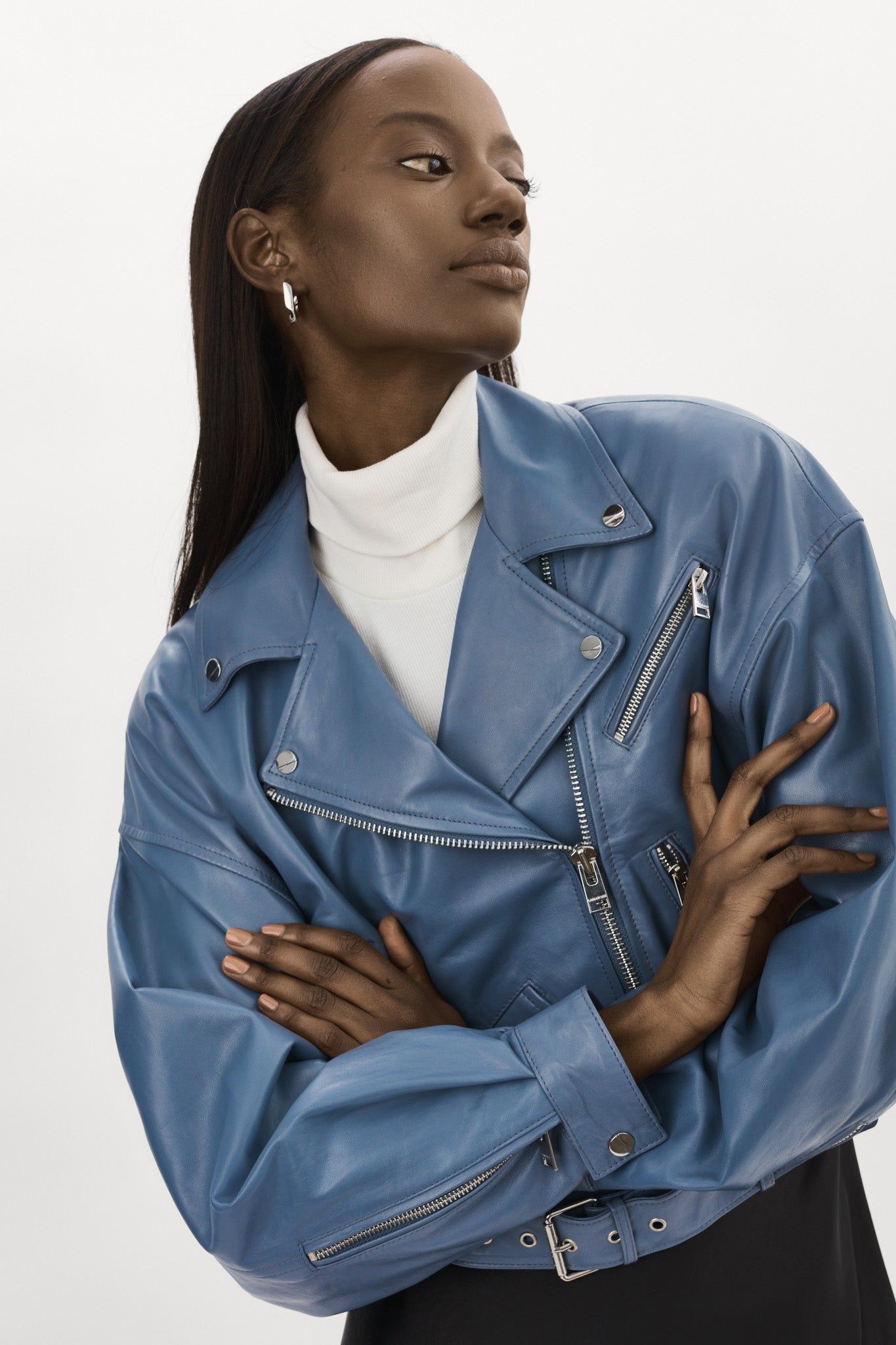 DYLAN | 80's Leather Biker Jacket sold by LAMARQUE product image thumbnail 5