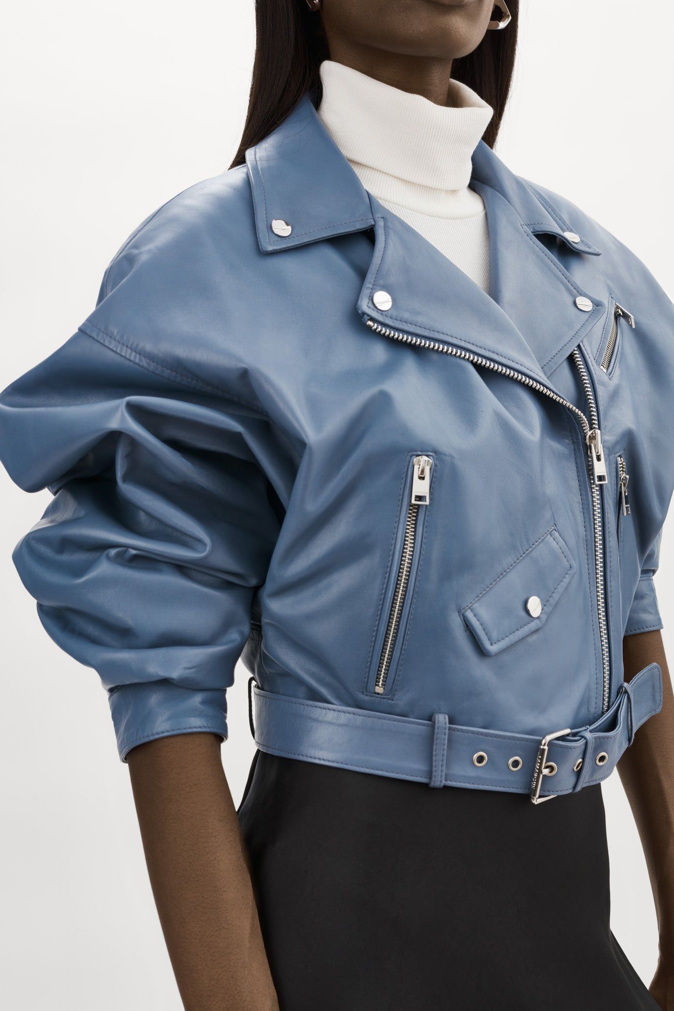 DYLAN | 80's Leather Biker Jacket sold by LAMARQUE product image thumbnail 6