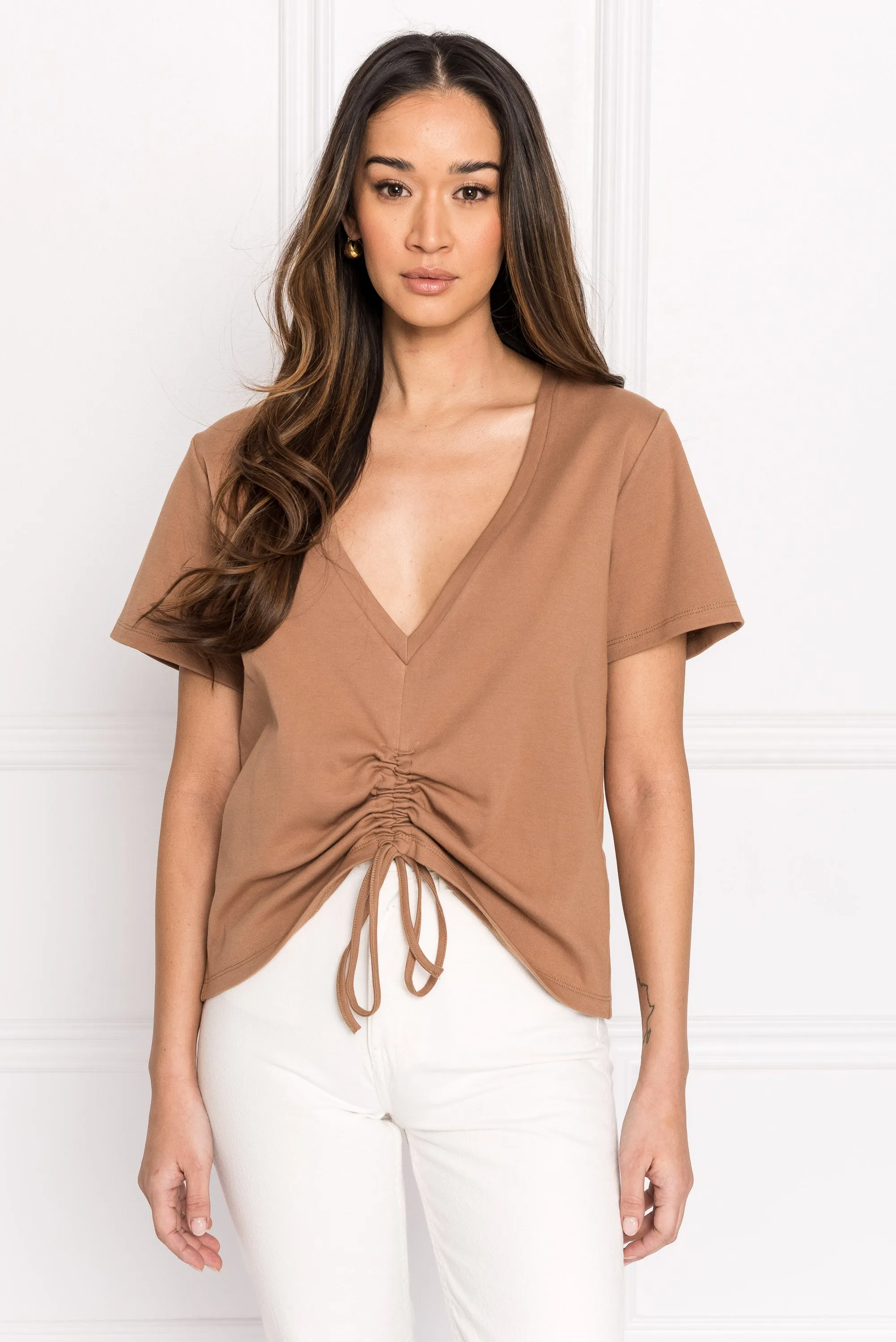 ENYA Ruched Tee sold by La Marque