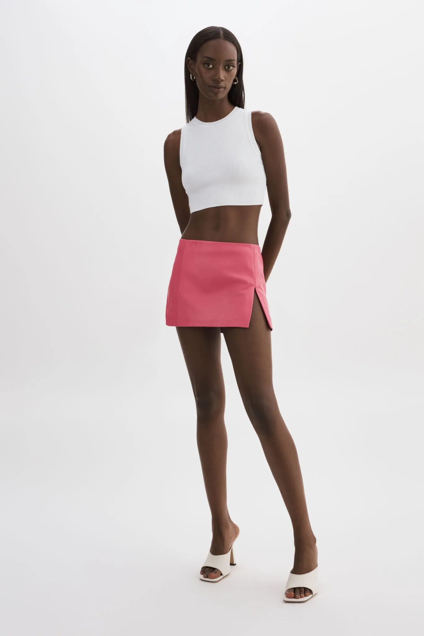 ODELINA SAMPLE | Leather Mini Skirt sold by La Marque product image thumbnail 3