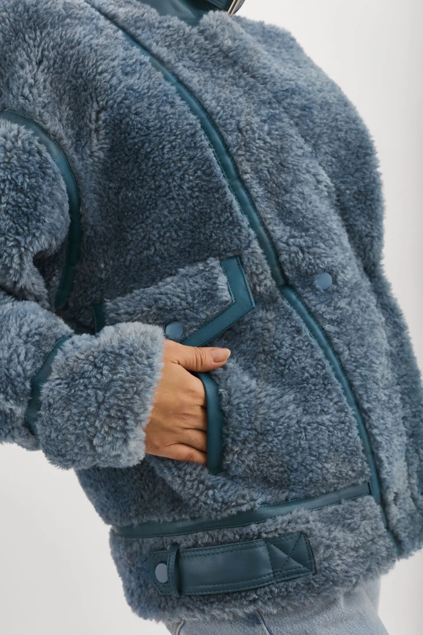 BADU | Oversized Faux Shearling Jacket sold by LAMARQUE product image thumbnail 5