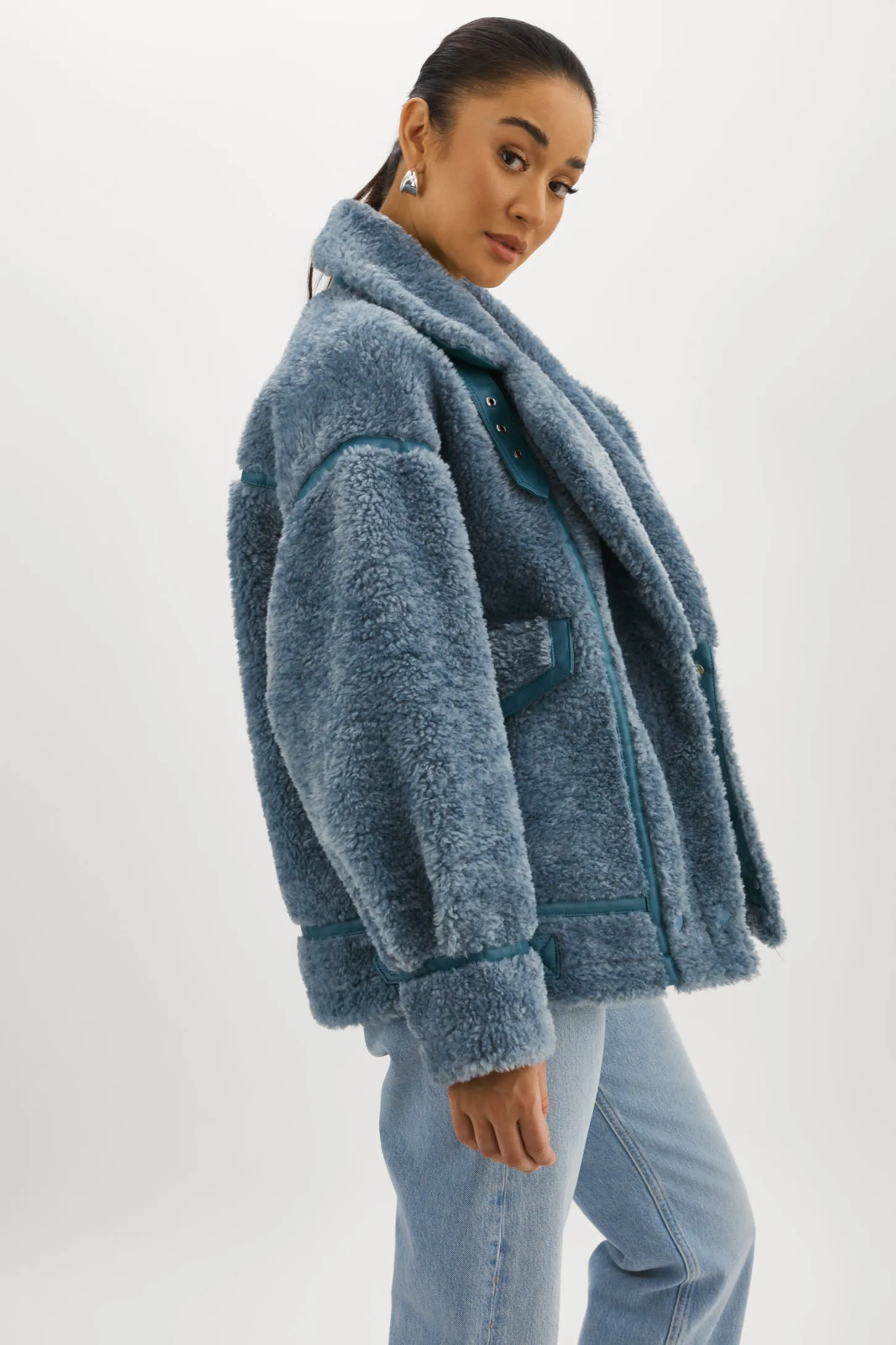 BADU | Oversized Faux Shearling Jacket sold by LAMARQUE product image thumbnail 4