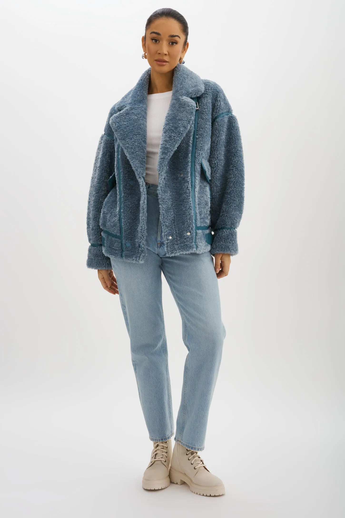 BADU | Oversized Faux Shearling Jacket sold by LAMARQUE product image thumbnail 2