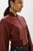 EVELIN | Faux Leather Cropped Bomber sold by La Marque