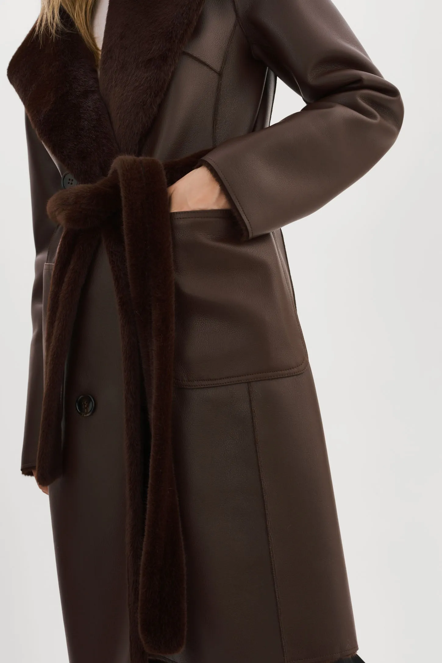 ABIGAIL | Reversible Faux Shearling Coat sold by LAMARQUE product image thumbnail 4