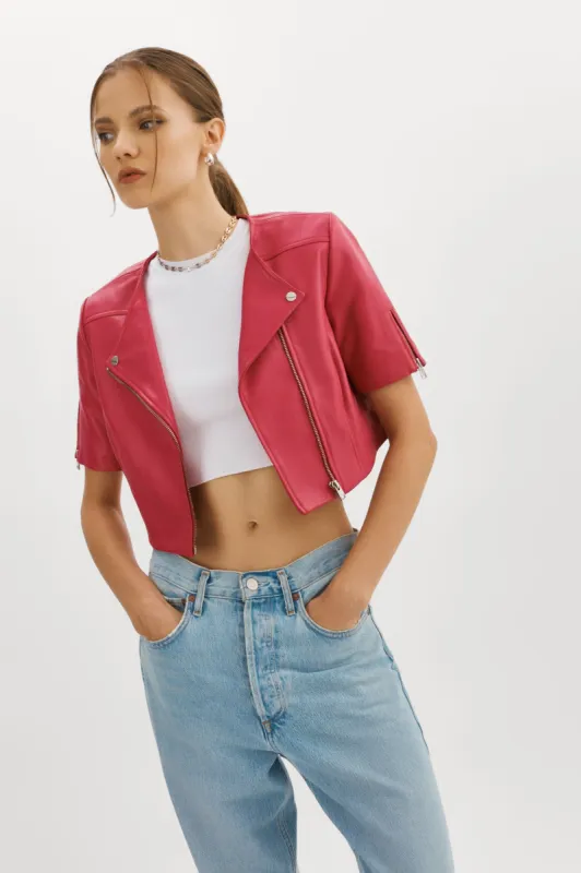 KIRSI | Cropped Biker Jacket made by La Marque