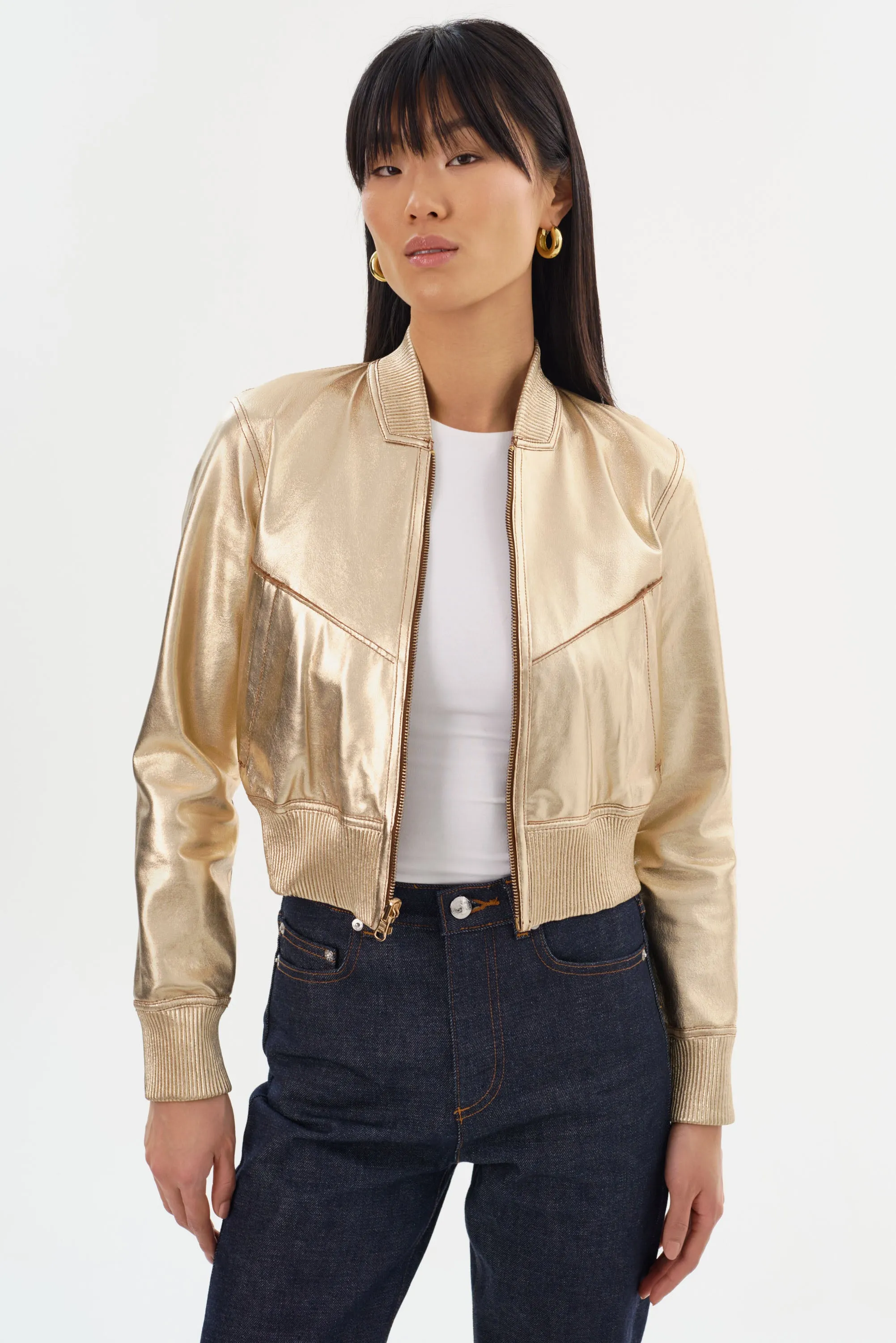 KORDELLA | Reversible Leather Bomber Jacket sold by LAMARQUE product image thumbnail 2