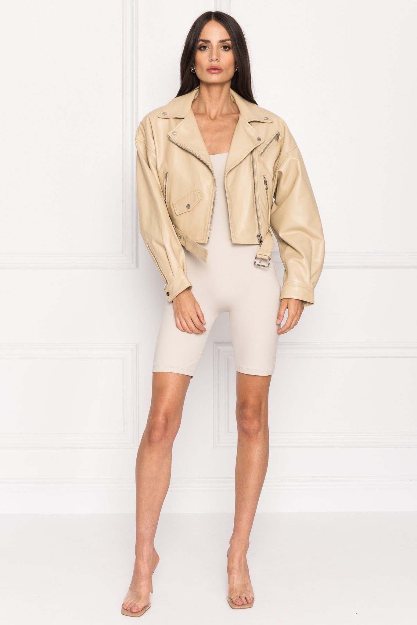 DYLAN | 80's Leather Biker Jacket sold by La Marque product image thumbnail 3