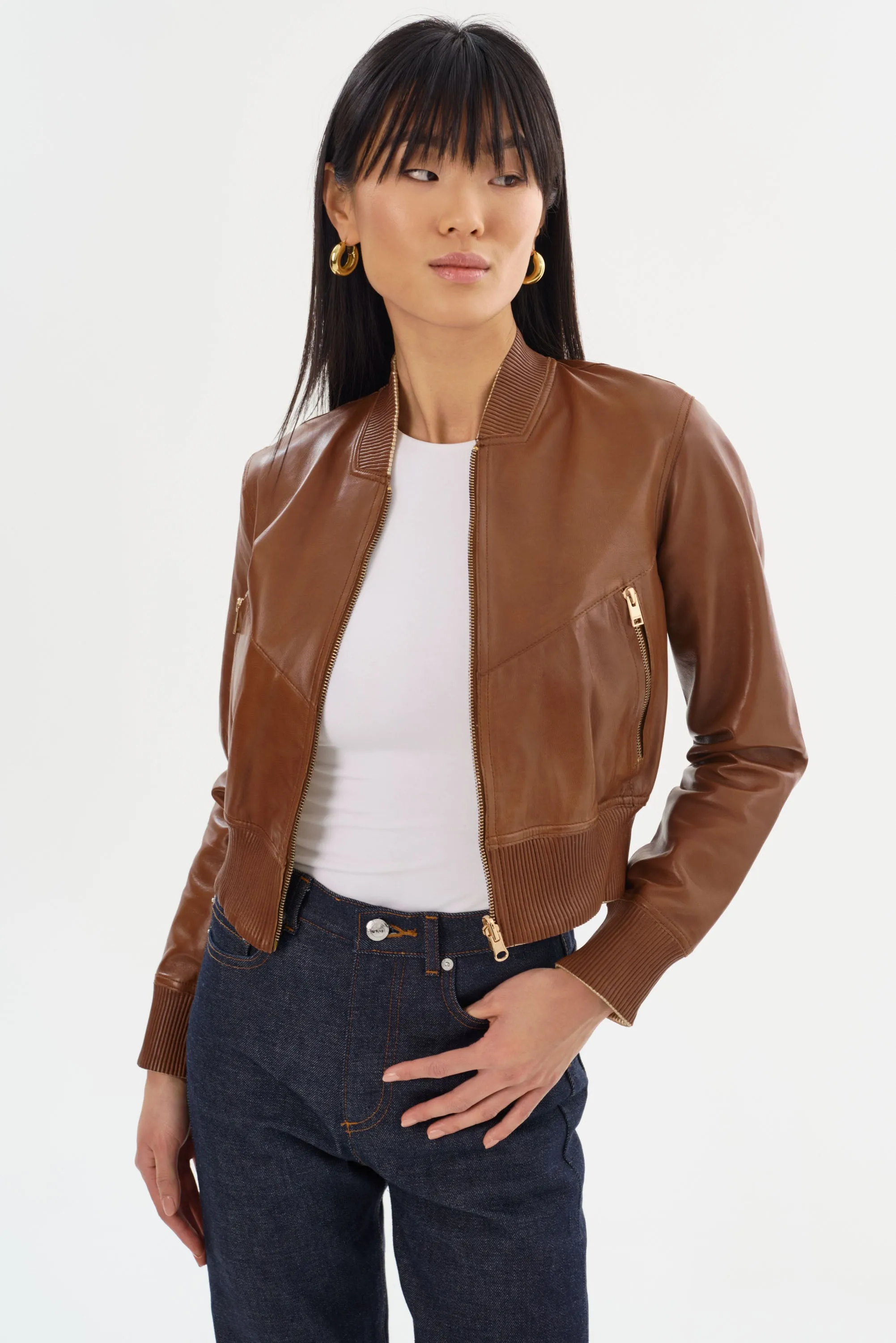 KORDELLA | Reversible Leather Bomber Jacket sold by LAMARQUE