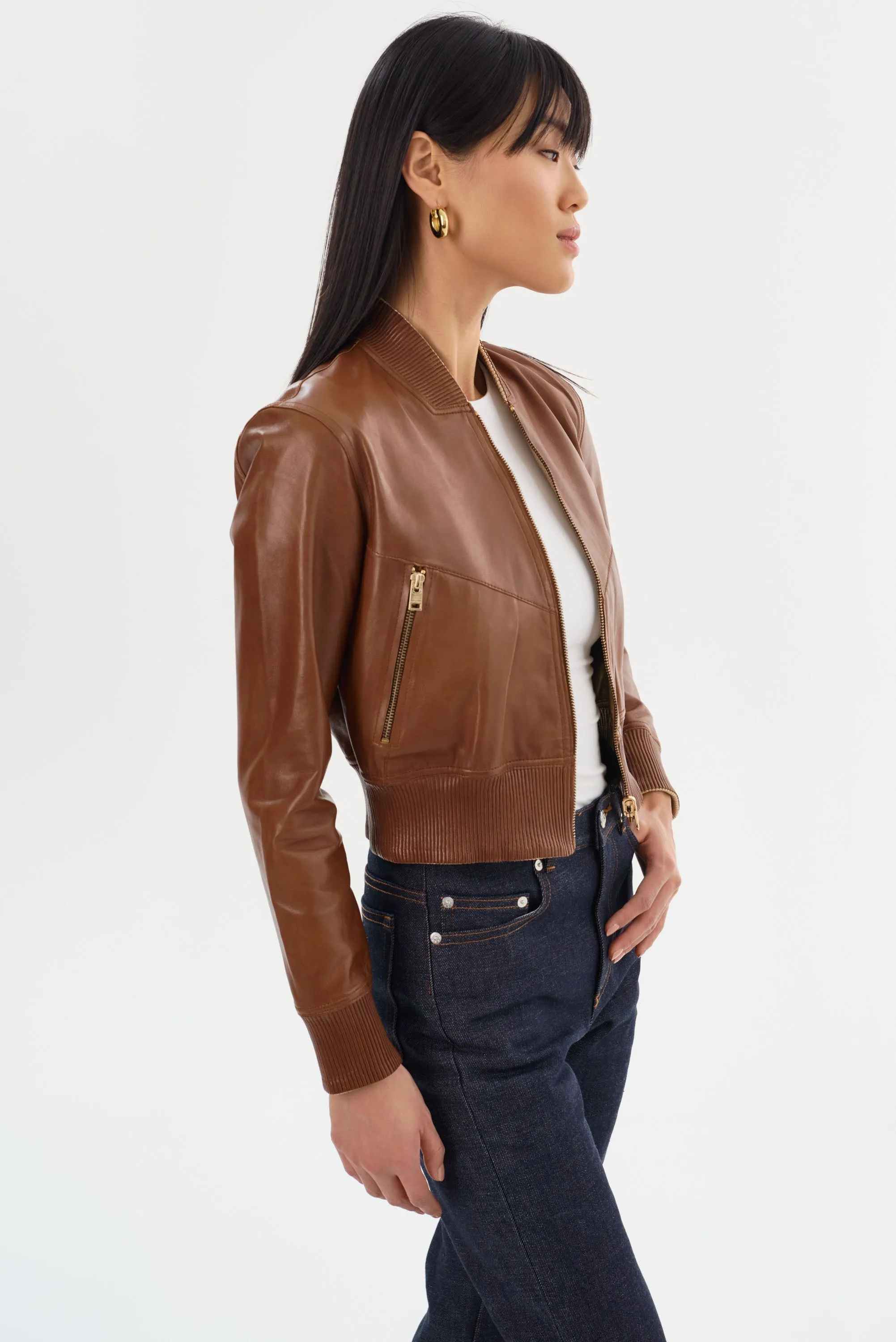 KORDELLA | Reversible Leather Bomber Jacket sold by LAMARQUE product image thumbnail 4