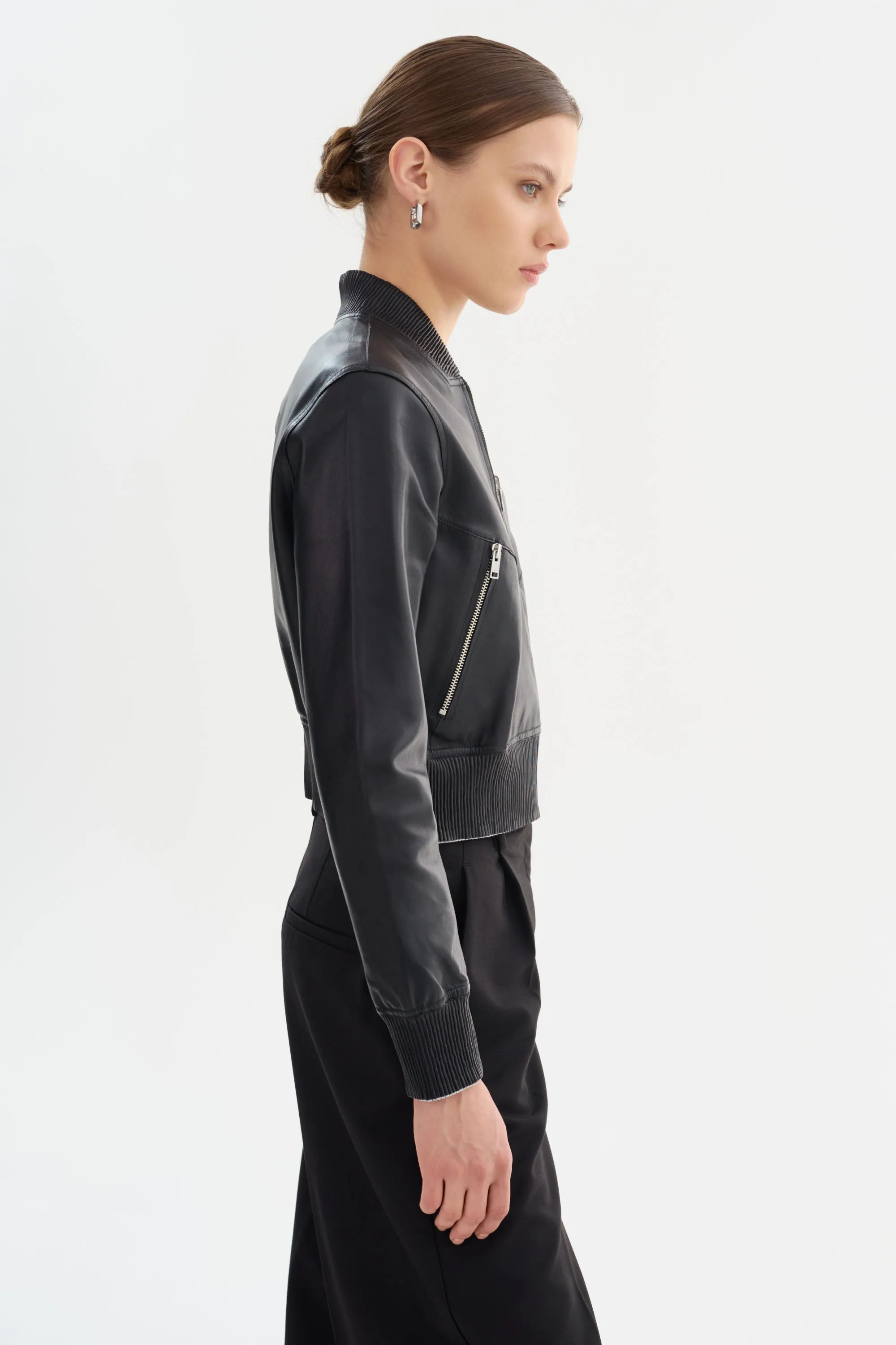 KORDELLA | Reversible Leather Bomber Jacket sold by LAMARQUE product image thumbnail 4