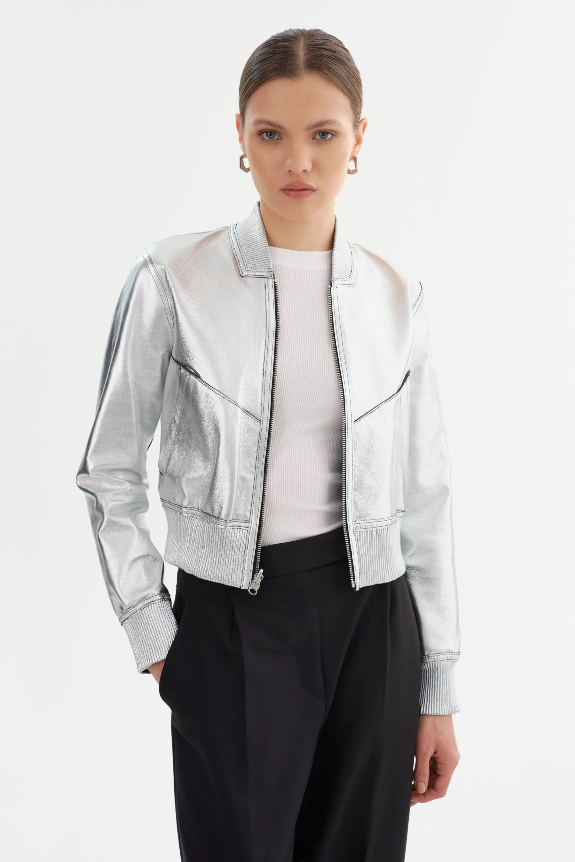 KORDELLA | Reversible Leather Bomber Jacket sold by LAMARQUE product image thumbnail 2