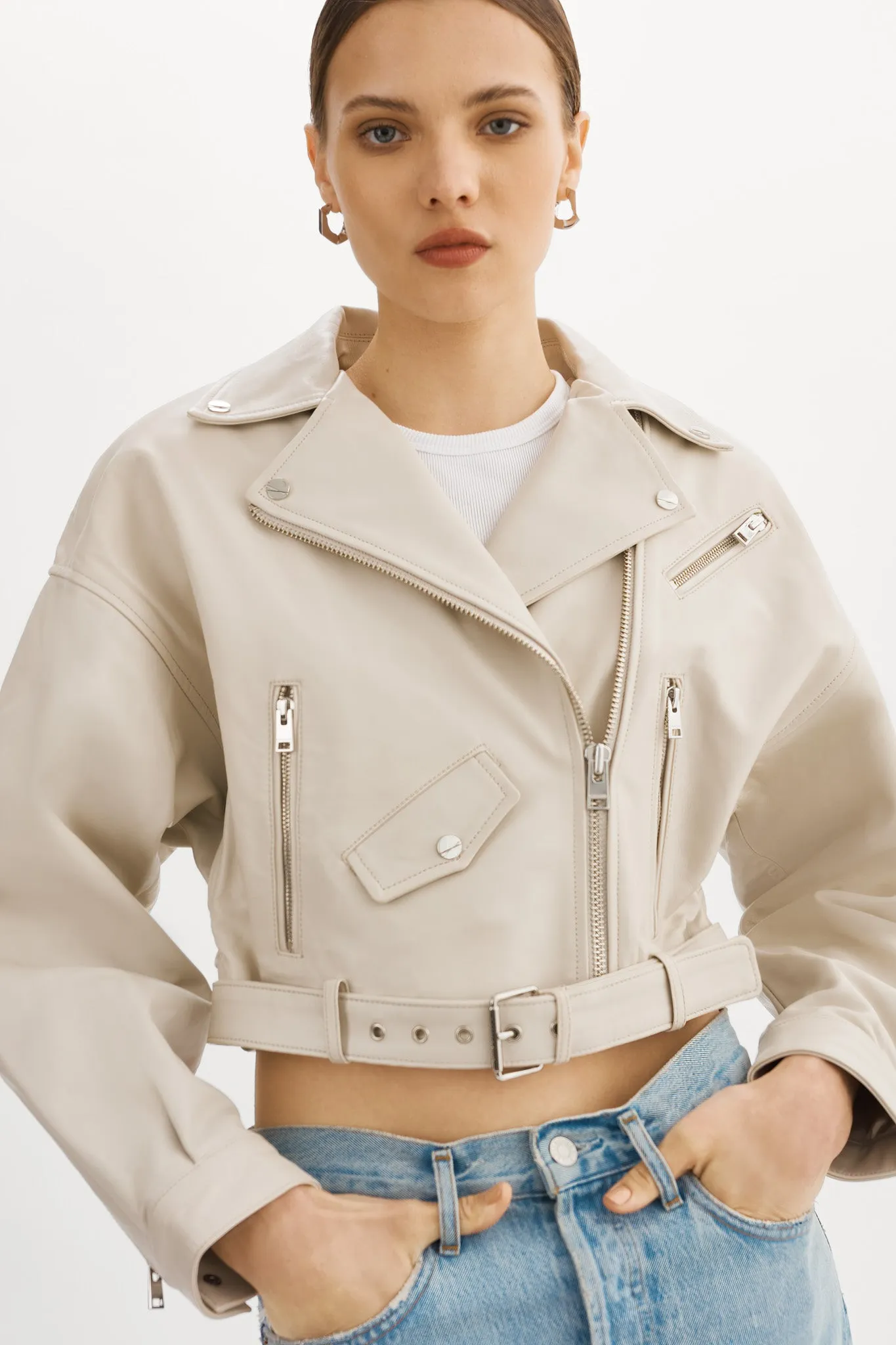 DYLAN | 80's Leather Biker Jacket sold by La Marque