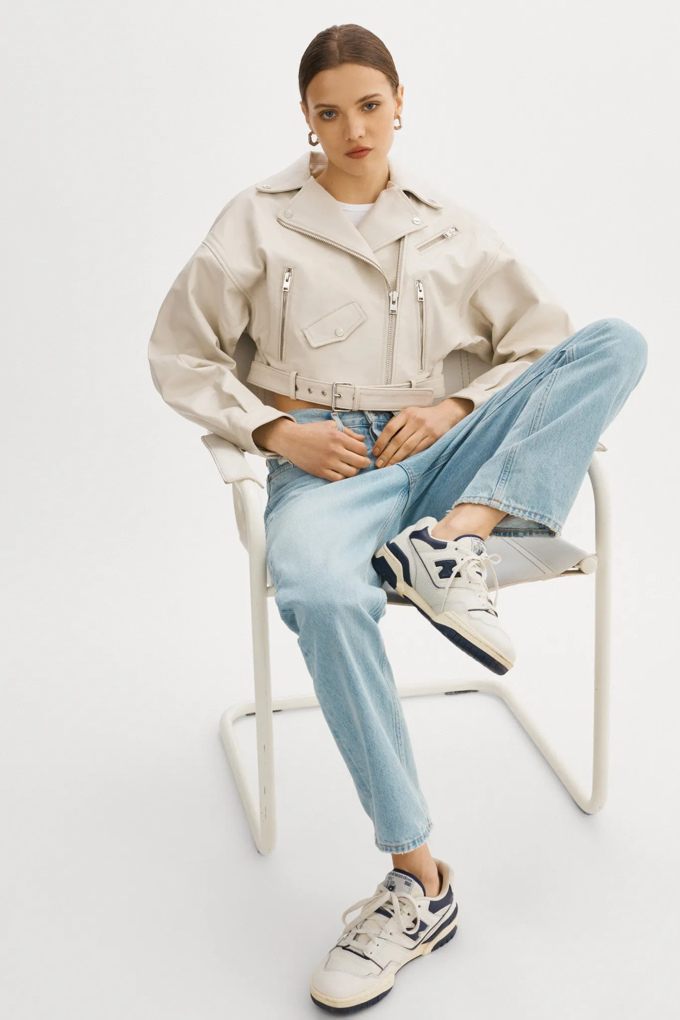 DYLAN | 80's Leather Biker Jacket sold by La Marque product image thumbnail 5