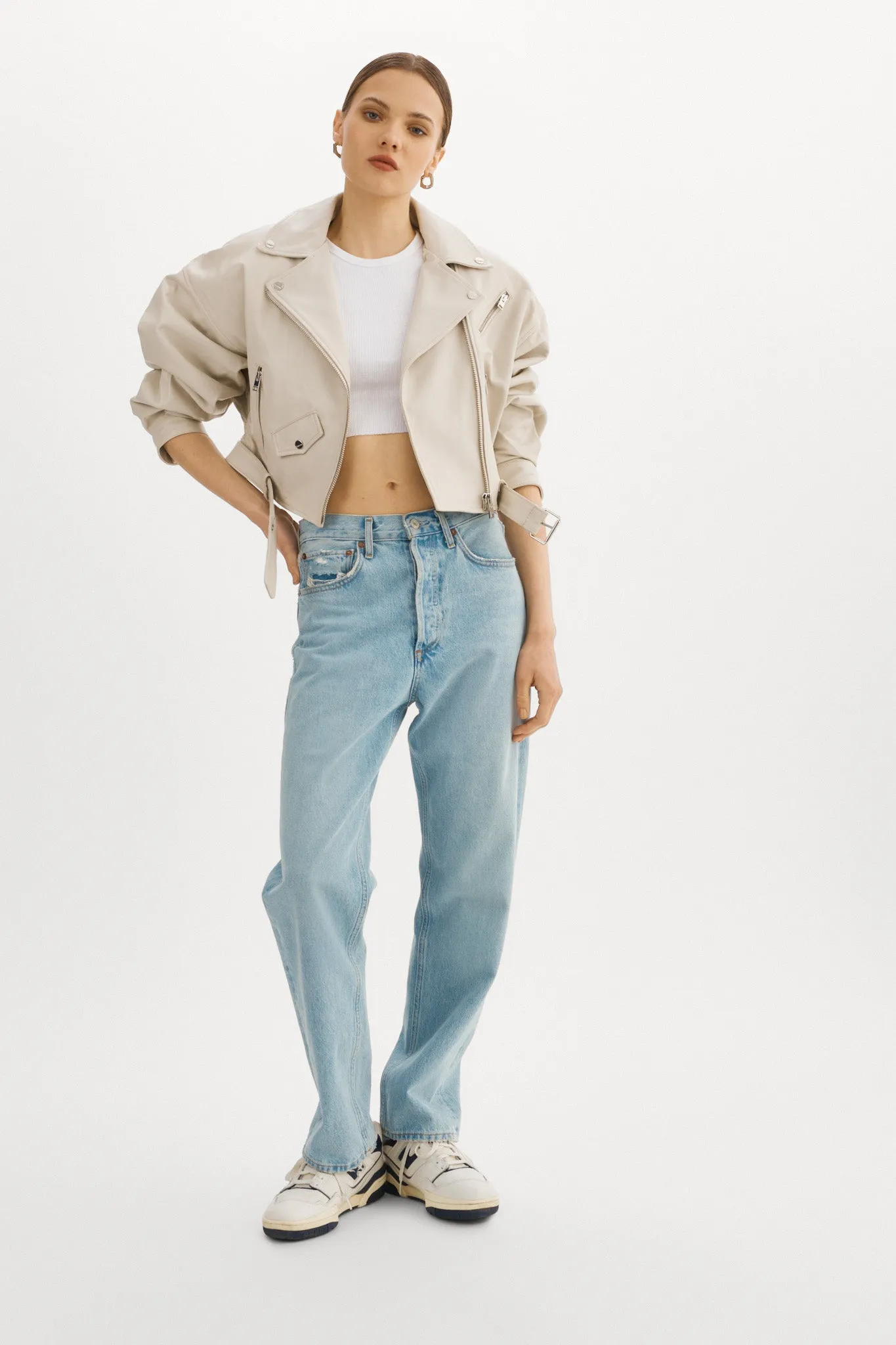 DYLAN | 80's Leather Biker Jacket sold by La Marque product image thumbnail 2