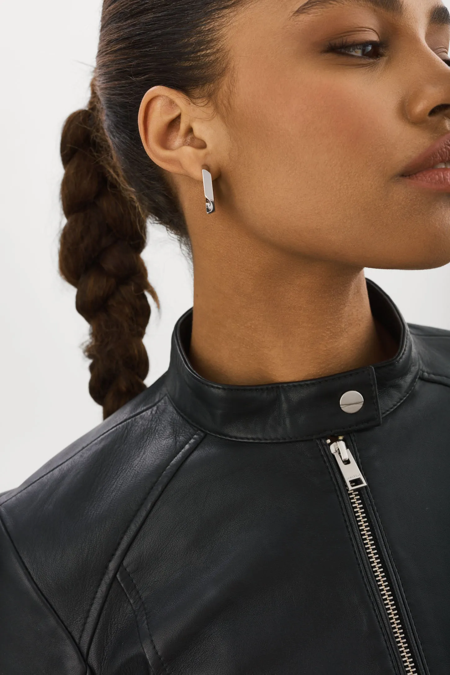 ELIANA | Leather Racer Jacket sold by La Marque product image thumbnail 5