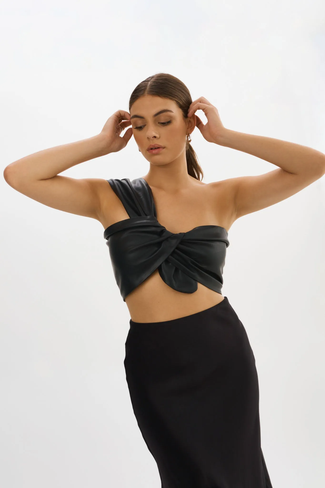 JOLIE | Faux Leather One Shoulder Top sold by La Marque product image thumbnail 5