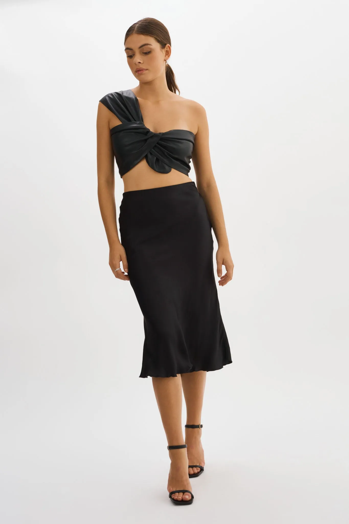 JOLIE | Faux Leather One Shoulder Top sold by La Marque product image thumbnail 3