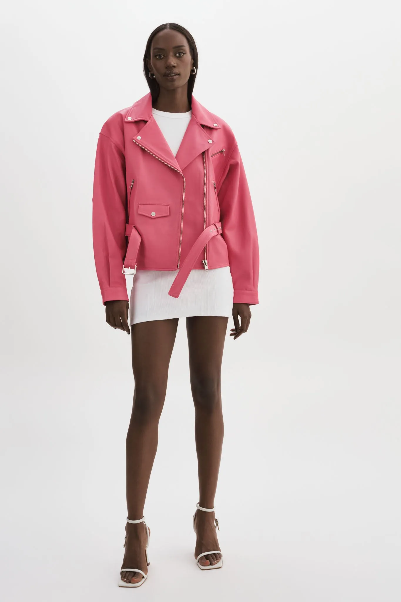 DANIELA | Leather Biker Jacket sold by La Marque product image thumbnail 3