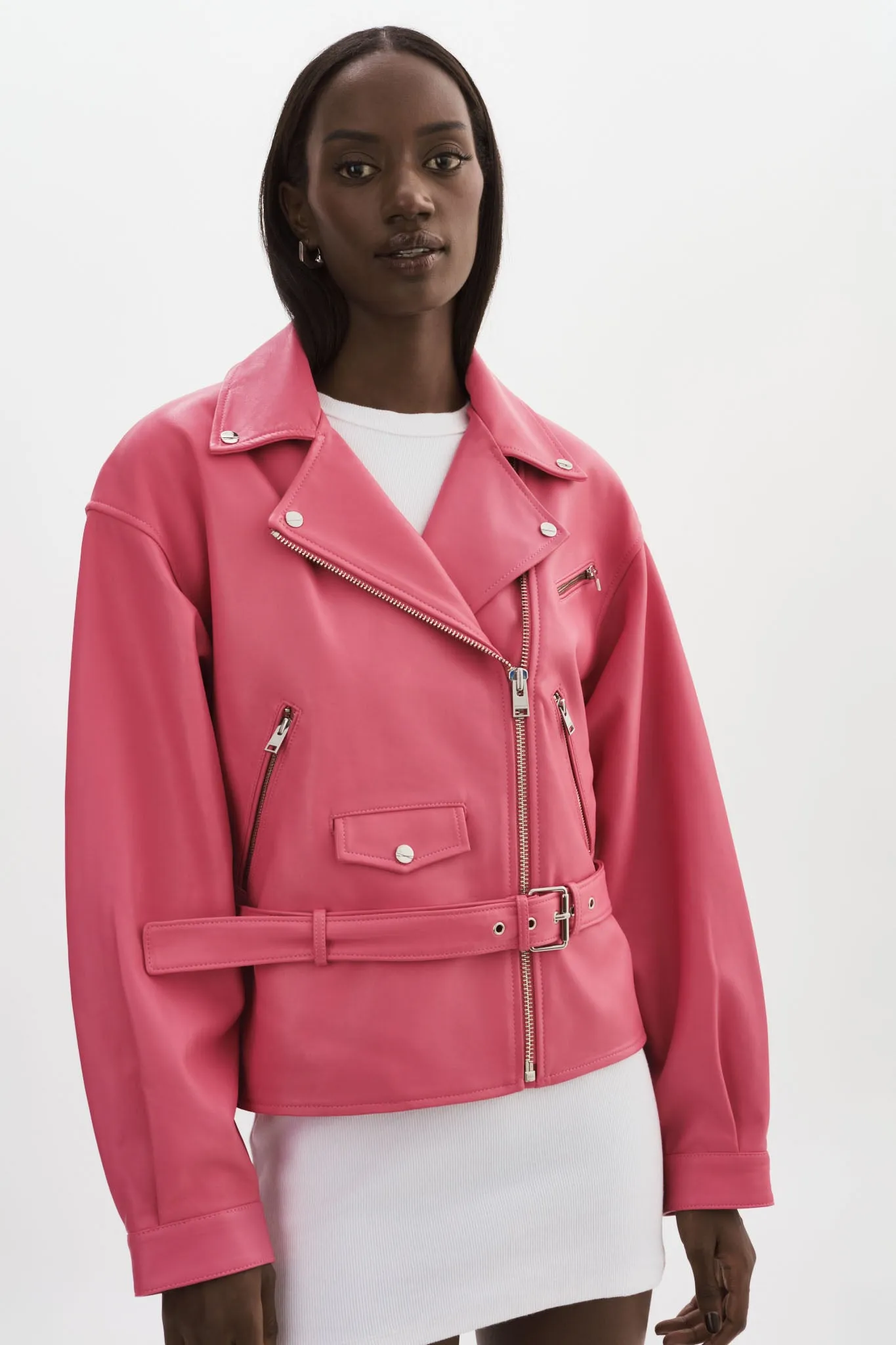 DANIELA | Leather Biker Jacket sold by La Marque product image thumbnail 4