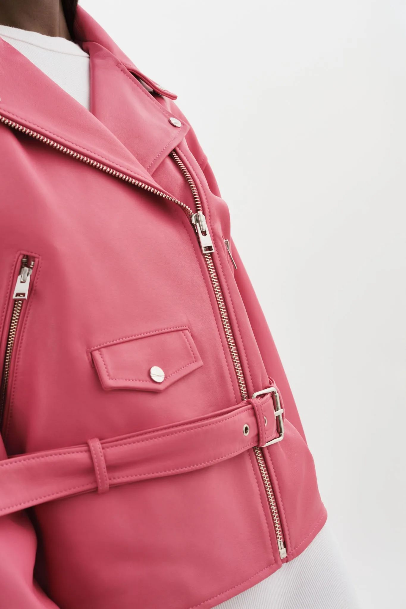 DANIELA | Leather Biker Jacket sold by La Marque product image thumbnail 5