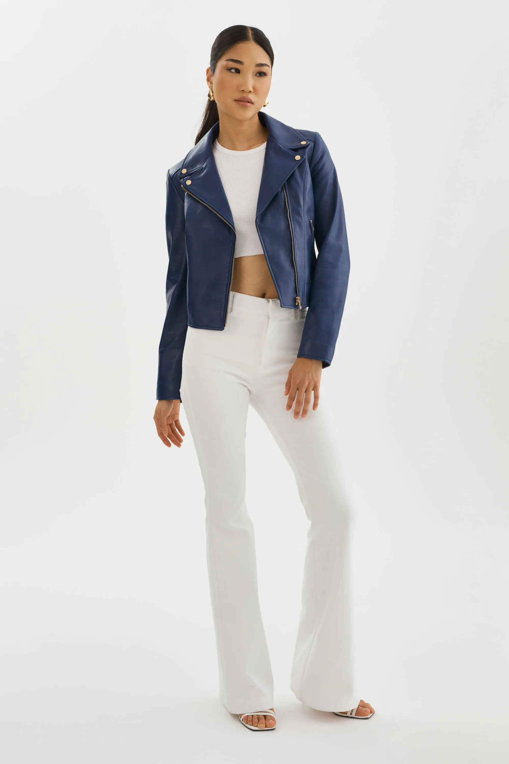 KELSEY GOLD | Leather Biker Jacket sold by LAMARQUE product image thumbnail 4