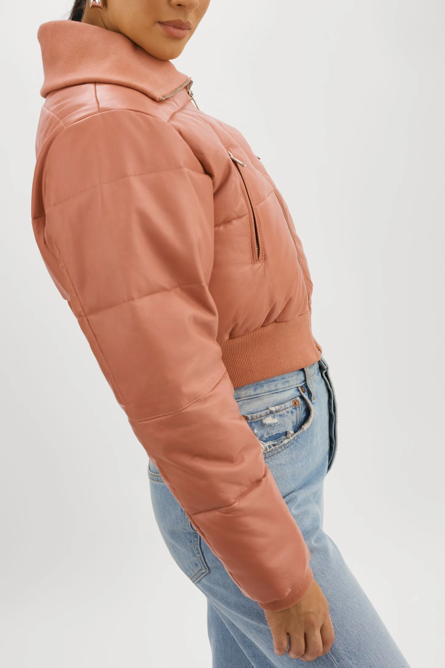 LIVIA | Leather Puffer Jacket sold by La Marque product image thumbnail 4