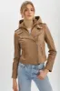 HOLY | Leather Biker Jacket with Removable Hood sold by La Marque