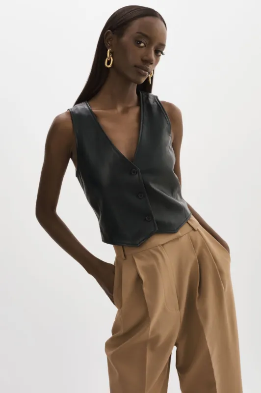 KALLIE | Leather Vest sold by La Marque