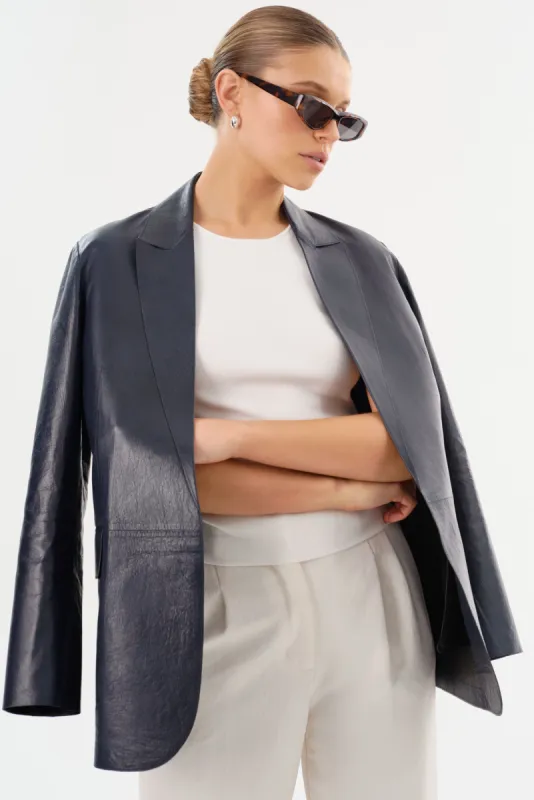 QUIRINA | Leather Blazer sold by La Marque